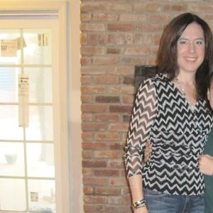 INC International Concepts Faux Wrap Top Sz M